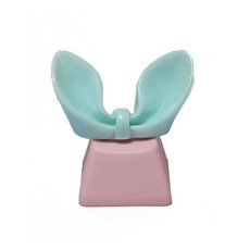 1pc bow keycap 귀여운 순수한 사랑스러운 bowknot 키캡 기계 키보드 키보드 키카드 R4 캡, 파란색