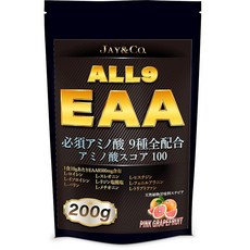 JAY&CO. 아미노산 점수 100 ALL9 EAA 필수아미노산9종전함유 에너지 풍미 200g, 1g, 1개