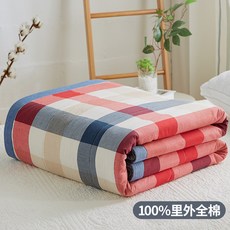 미니에어컨 순면 워싱면 얇은이불 여름 솜이불 심싱글 더블 봄가을이불 에어컨 여름이불 세탁가능, C08-라이트썸머, T02-180x200cm(순면 꽃 충전-경량 통기성)2.8근