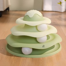 딩동펫 아이스크림 트랙볼 고양이 사냥 장난감, 그린, 1개 그린, 1개