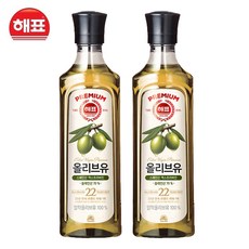 해표 압착 올리브유, 2개, 900ml