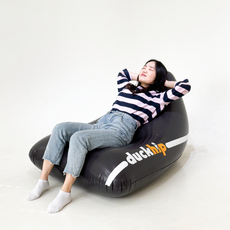 빈백 에어소파 야외빈백 편한1인용 원룸 1인용빈백 캠핑 쇼파의자 덕힙 A39, 차콜