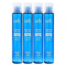 LA'DOR 퍼펙트 헤어 필업 (4 x 0.4 fl.oz.) | 건조 파마 염료 열로 인한 손상을위한 한국의 오리지널 인텐시브 헤어 트리트
