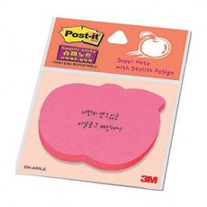 다이소떡메3M 모양 포스트 SN-에플(사과) 떡매 초간편메모시트