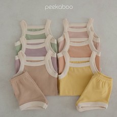 둥지네 피카부 키즈 무지무지 실내복세트