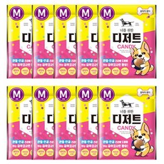 강아지 디저트 캔디 M 10P 반려견 부착형 간식 사탕 (WD35190), 10개