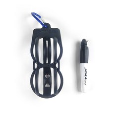 Zama Golf 矽膠多球架套組, 炭筆（球架），隨機發貨（夾子）