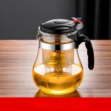유리 Piaoyi 컵 두꺼운 주전자 사무실 차 메이커 세트 분리 가정용, 4 1200ml side pressure piaoyi, 1개