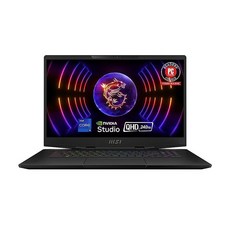 MSI 스텔스 17 스튜디오 17.3인치 QHD 240Hz 게이밍 노트북: 13세대 인텔 코어 i9 RTX 4080 32GB DDR5 1TB NVMe SSD 썬더볼트 4, 1 TB, 17.3", 32 GB