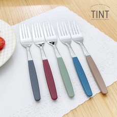 마호커트러리 틴트 성인용 포크, 버건디와인, 1개
