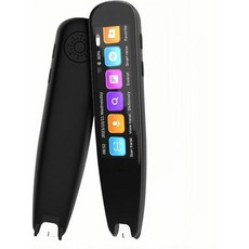 업그레이드된 번역 스캐닝 펜 레코드 블랙 스캔 리더 사전 언어 학습자용 스마트 스캐너 번역기 장치 125개 읽기 출장… (블랙), black