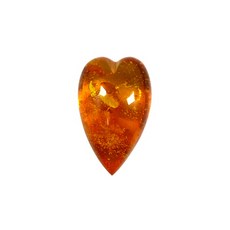 호박 하트 원석 천연원석 핸드스톤 (13x21mm)HGFO-027