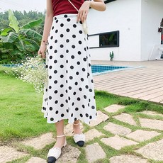 여름신상 도트 스커트 복고 레트로스커트 땡땡이치마