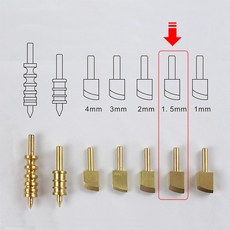 가죽 공예 인두기 전기 크리저 인두 다리미 크리져, 1.5mm 프레스 1개, 1개