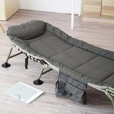 가성비 가정용 낮잠 사무실 원룸 경량 접이식 야침 캠핑 차박 틸팅 각도조절 야상 야전 침대, 그레이