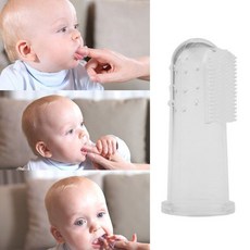 휴대용 파란색 아기 손가락 칫 솔 상자 케이스 1 pcs 아기를위한 손가락 칫 솔을 설정|Toothbrushes|, 1개, WHITE, 단일