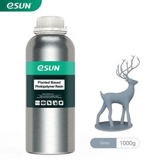 eSUN 저취 LCD 식물 기반 감광성 수지 / 고 인성 PLA 환경 보호 알루미늄 병 1000g, Grey