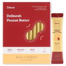 딜리노쉬 짜먹는 땅콩버터 스틱포, 1개, 250g