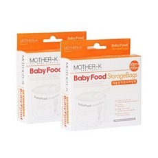 마더케이 일회용 이유식 저장팩 200ml, 30개입, 2개