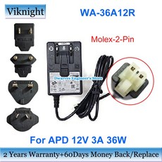 어댑터 APD 12V 3A 36W AC WA-36A12R 충전기 Brightsign 미디어 플레이어 XD234 XD1034 XT244 XT1144 전원 공급 장치, [01] US PLUG - brightsign미디어플레이어