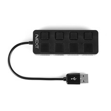 넥스트 NEXT-204UH NEW USB2.0 4포트 무전원 USB허브/개별전원 포트 지원