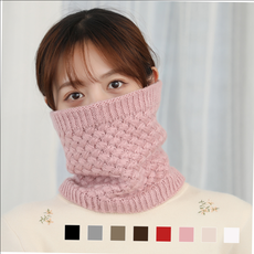 부드러운 목도리 니트 퍼 넥워머 가을