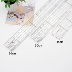 위드쏘잉 국산 대영계기 시접자 15cm 30cm 50cm / 퀼팅자 / 패치워크자, 1개, 혼합색상