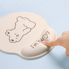 감성픽 귀욤폭발 푹신푹신 손목 보호 마우스패드, 1개, 헝그리도그 1개, 헝그리도그