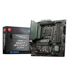 MSI MAG B660M BAZOOKA DDR4 마더보드 Micro-ATX [Intel B660 칩셋 탑재] 제12세대 CPU(LGA1700) 대응 MB5699 미드나이트 그린