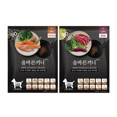 국개대표 올바른끼니 플러스 2종 세트-연어 칠면조 + 오리 고구마 2.4kg