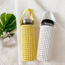 손뜨개물병파우치