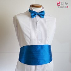 산디노 진하늘 커머번드+나비넥타이 세트상품
