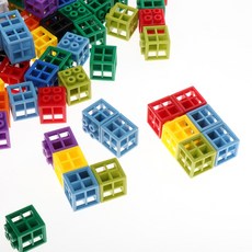 JC 2cm Mathlink 큐브 수학 스타터 10 색 + 정사각형 큐브 벽돌 수학 스타터, As Described