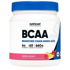 뉴트리코스트 BCAA 파우더 2:1:1 라즈베리 레모네이드, 660g, 5개