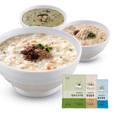 CS003 서울마님죽 미니참전복죽+한우소고기죽+영양닭죽 set, 1세트, 500g - 아이베넷영양죽