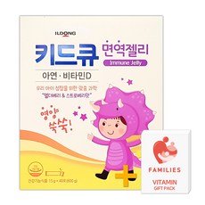 키드큐 면역젤리 어린이 성장기영양제 아연 비타민D, 20포x2개, 20포x2개 + 패밀리즈 비타민C 증정!