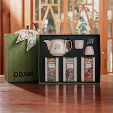 ODAM 건강차 4종 명절선물 상견례선물 답례품 고급블랜딩 과일차 꽃차 허브차 티팟세트, 기본리본스카프, 1개, 고급차(대)선물세트