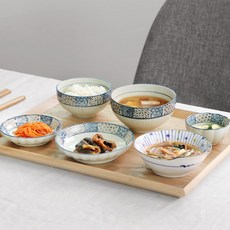 히츠키코보 후루야 1인 식기세트 6P 3종 택1, 우사기, 1인세트