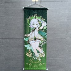 게임 임팩트 스크롤 캔버스 코스프레 영웅 벽걸이 포스터 할로윈 크리스마스 장식 팬 컬렉션 학생 선물, 싱글 사이즈, naxida