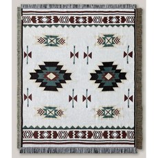 면 100% 소재 플로티나 니팅 기법 제작 색감 선명 풍부 두께감 탄탄한 느낌 에스닉 담요 130x160cm