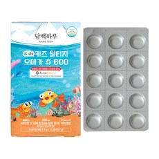 담백하루 키즈 알티지 오메가 츄 600 30구미, 1개, 단일개당 용량/중량/정, 1.9g