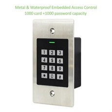 금속 미니 방수 RFID 리더 키리스 도어 오프너 출입 통제 내장 지문 IP66, 02 XM-EK2