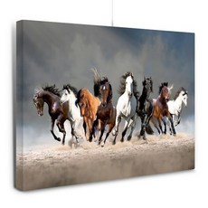 셀러허브 백마도 팔마도 칠마도 말 그림 액자 캔버스 80호, 1번/80호 145x97cm(캔버스액자 옆면검정)