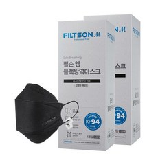 [FILTSON] 필슨엠 블랙 방역마스크(도트타입) KF94 대형 40매입 개별포장, 단일속성