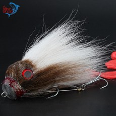 로즈 우드 순수한 수제 큰 파이크 미끼 실리콘 소프트 낚시 유혹 인공 미끼 자연 사슴 머리 마우스 빅 85g/2.9oz|낚시미끼들|, 단일, 1개