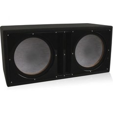 BELVA BBX112BK 1.842 cu ft. 맞춤형 블랙 배플이 있는 싱글 12인치 포팅 카 서브우퍼 박스 인클로저, 10-inches (Dual)_Black, 1개