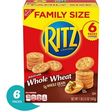 Ritz 크래커 통밀 맛 6개 패밀리 사이즈팩, 선택, 상세설명참조