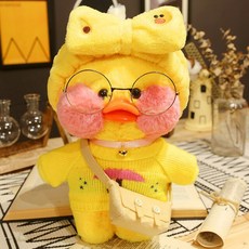 30cm Kawaii LaLafanfan 오리 인형 귀여운 만화 플러시 장난감 소프트 동물 생일 선물, [01] 30cm, [12] DUCK 12