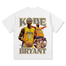 코비 브라이언트 Kobe NBA LA 레이커스 프린트 티셔츠 반팔맘바