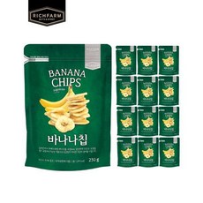 [리치팜너트]바나나칩230g x 13팩 건과일 바나나, 13개